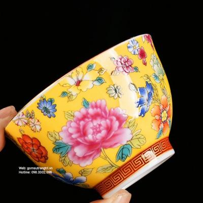 Bộ 6 chén bách hoa cao cấp